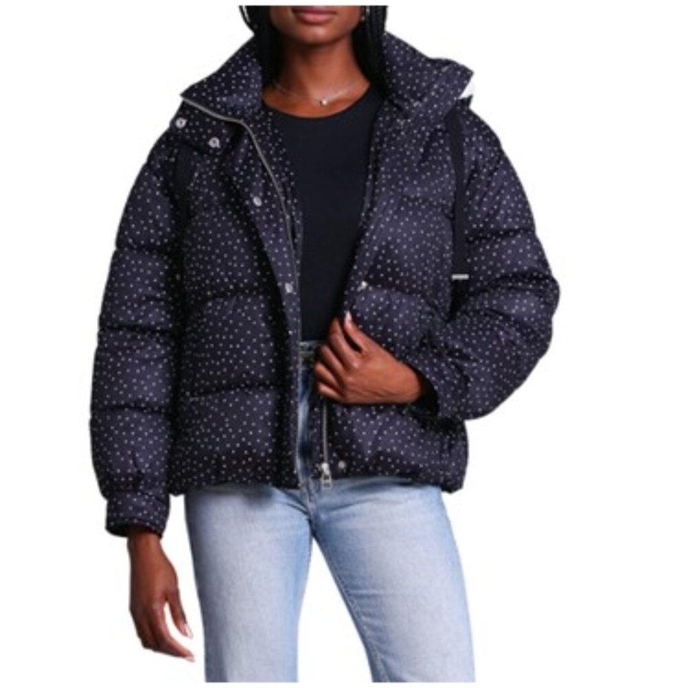 NWT- Avec Les Filles Printed Thermalpuff Puffer Jacket - L